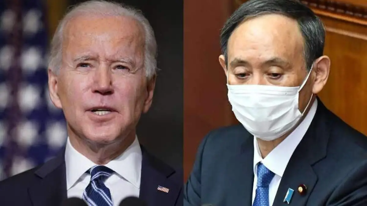 Yoshihide Suga y Joe Biden